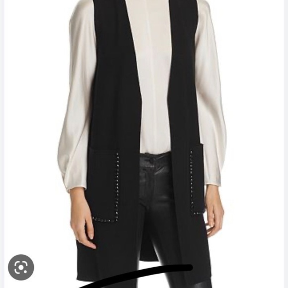 Le Gali Vest - Beaded Pockets. | Color: Black | Size: XS
